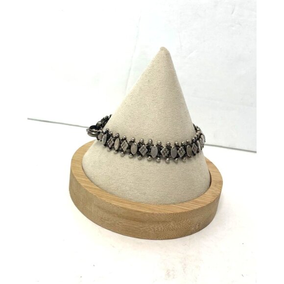 Vintage Sterling Silver Traditional India-Rajasthani Bracelet 7.75in Long 23g - Picture 5 of 9